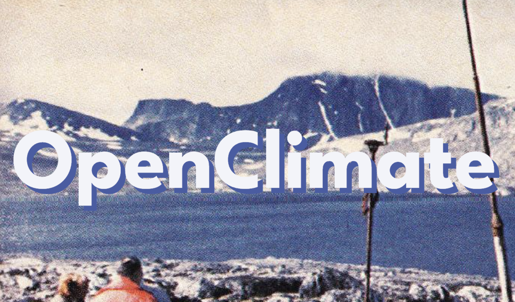 Banner with the words Open Climate